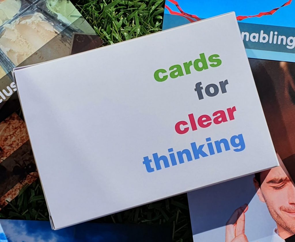 image of cards for clear thinking